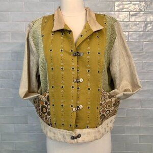 Mimi Hay Designs Wearable Art Long Sleeve Jacket, Size M